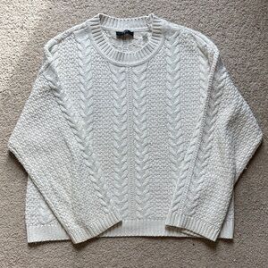 Tahari cream scoop neck Knit Sweater